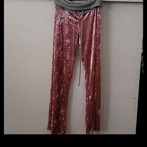 Elegant Velvet Pink Joggers